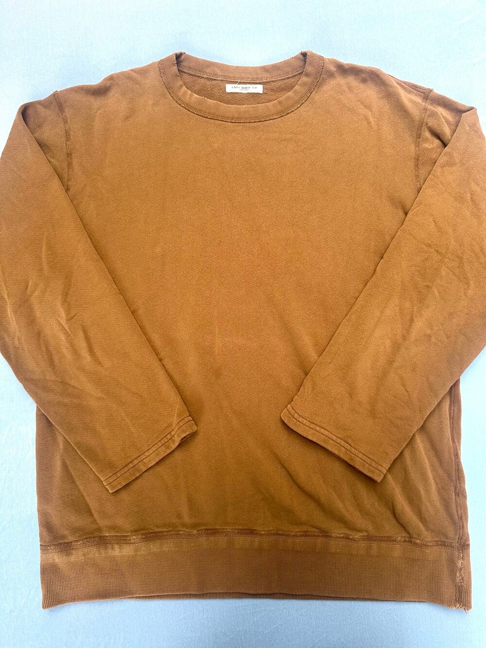 Lady White Co. Men's Large Brown Cotton Crewneck Sweatshirt Made In USA Blank L